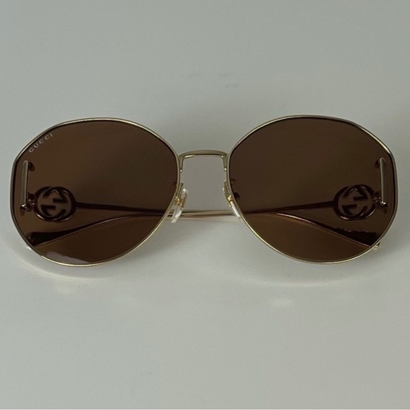 NEW GUCCI AUTHENTIC DESIGNER ROUND SUNGLASSES - Picture 4 of 12